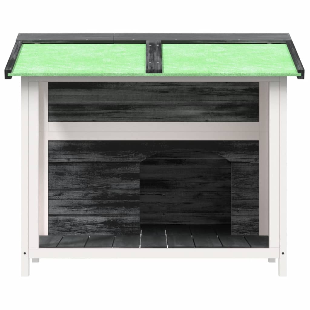 Dog Kennel Grey 96x87x80,5 cm Solid Wood Pine