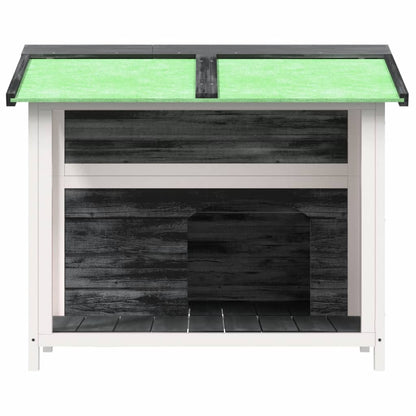 Dog Kennel Grey 96x87x80,5 cm Solid Wood Pine