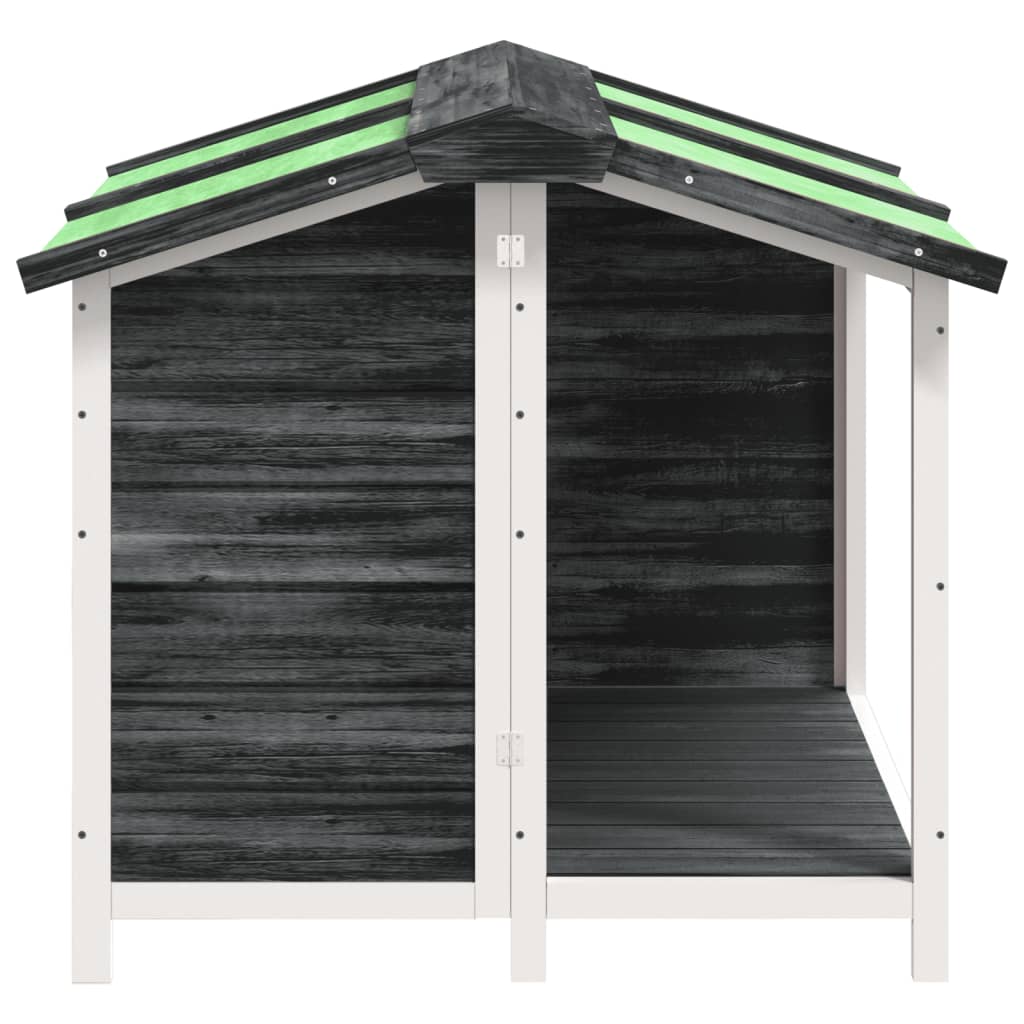 Dog Kennel Grey 96x87x80,5 cm Solid Wood Pine