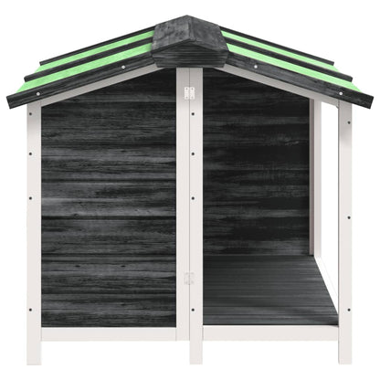 Dog Kennel Grey 96x87x80,5 cm Solid Wood Pine