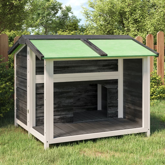 Dog Kennel Grey 96x87x80,5 cm Solid Wood Pine