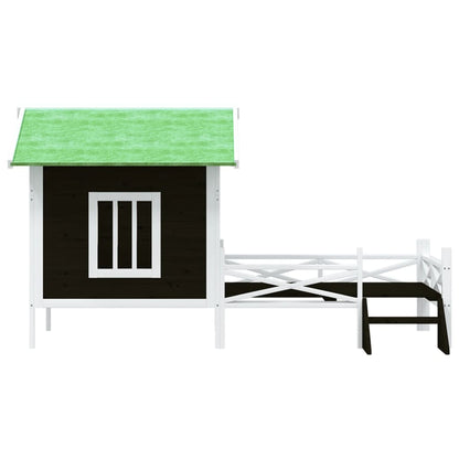 Dog Kennel Grey 159x120x88,5 cm Solid Wood Pine