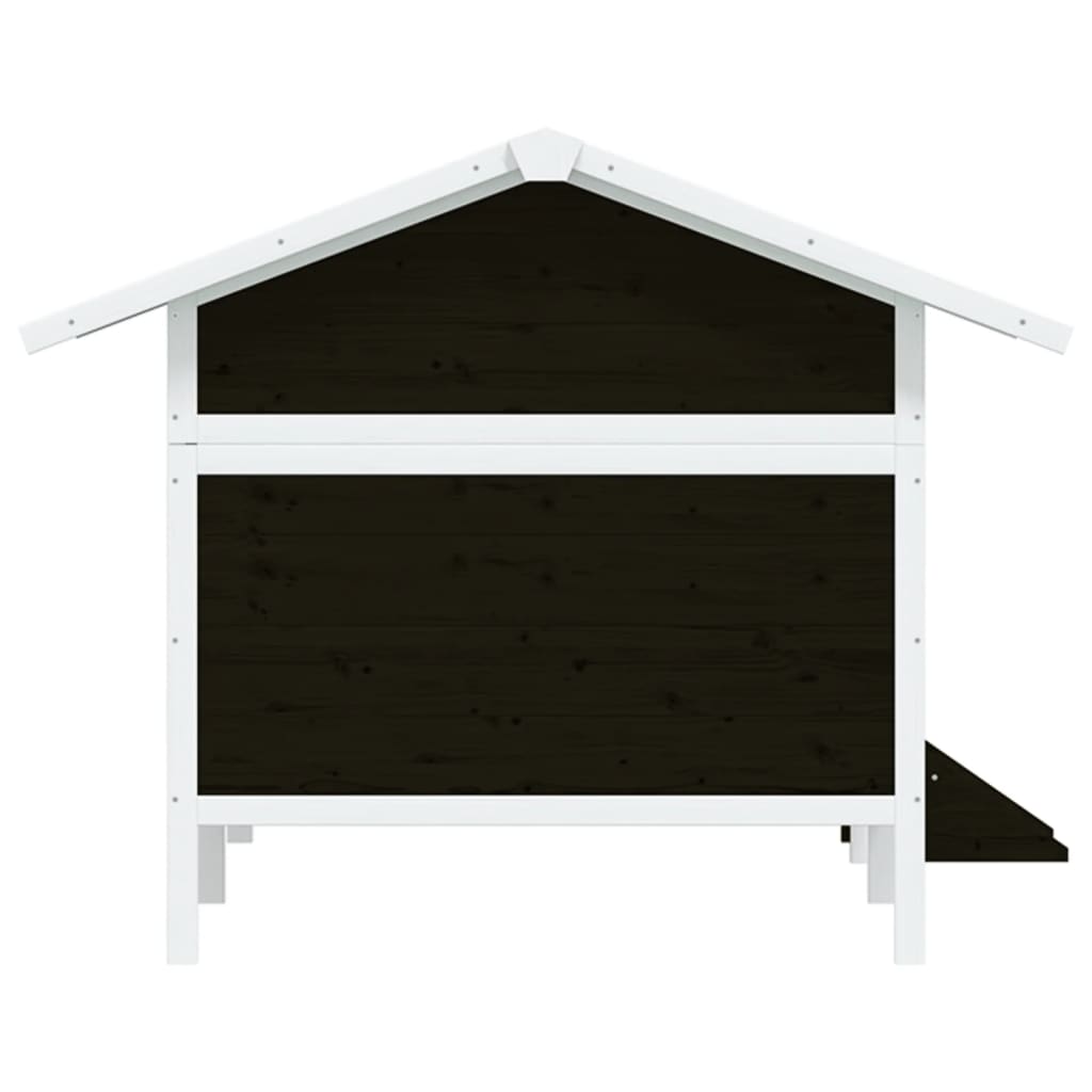 Dog Kennel Grey 159x120x88,5 cm Solid Wood Pine