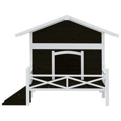 Dog Kennel Grey 159x120x88,5 cm Solid Wood Pine