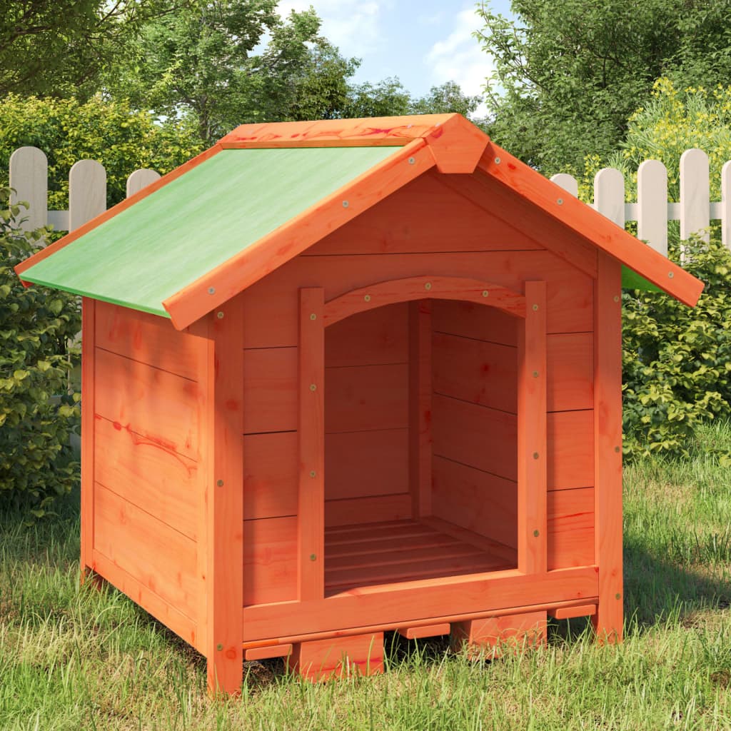 Dog Kennel Brown 65x65x61,5 cm Solid Wood Pine