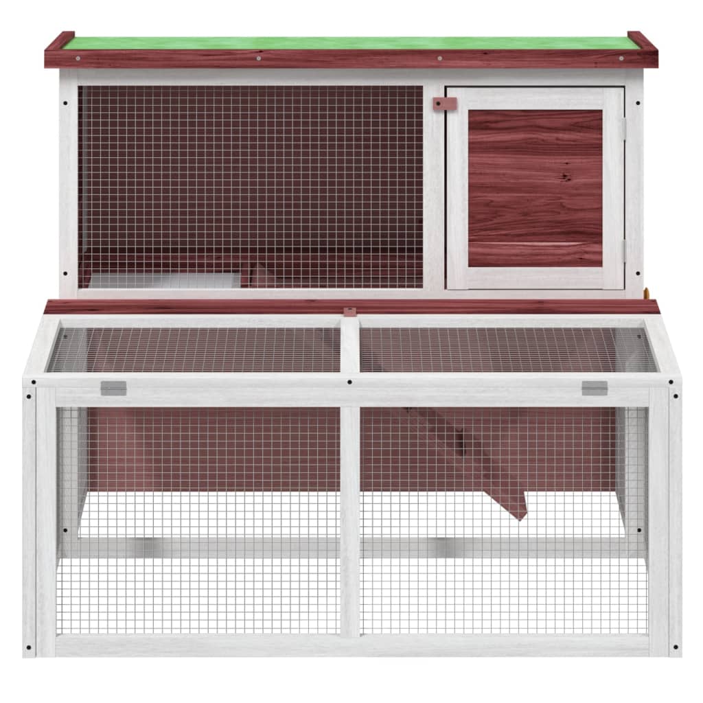 Rabbit Hutch Mocha 102x90x84,5 cm Solid Wood Pine