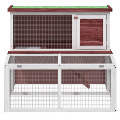 Rabbit Hutch Mocha 102x90x84,5 cm Solid Wood Pine