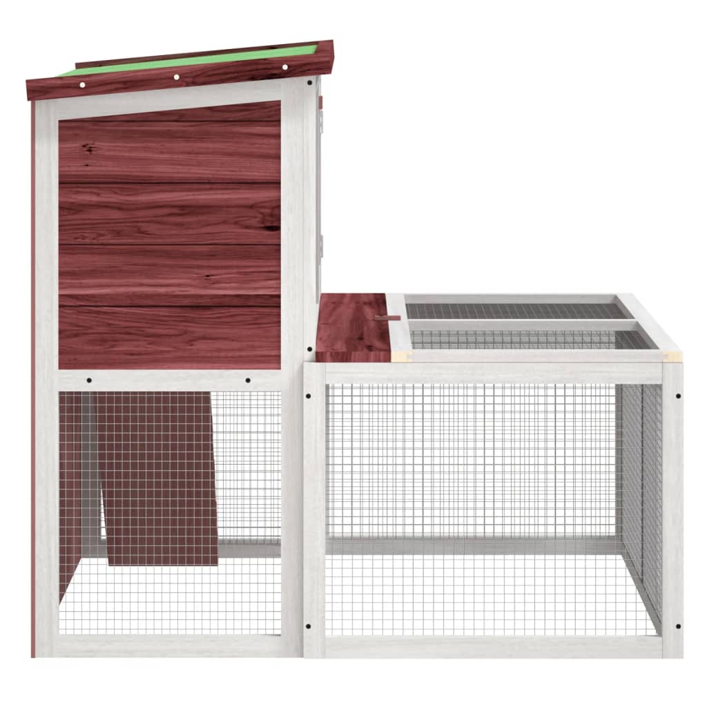 Rabbit Hutch Mocha 102x90x84,5 cm Solid Wood Pine