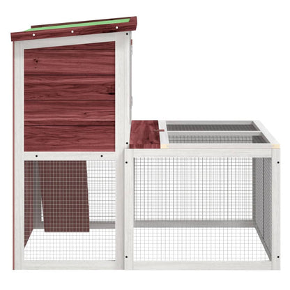 Rabbit Hutch Mocha 102x90x84,5 cm Solid Wood Pine