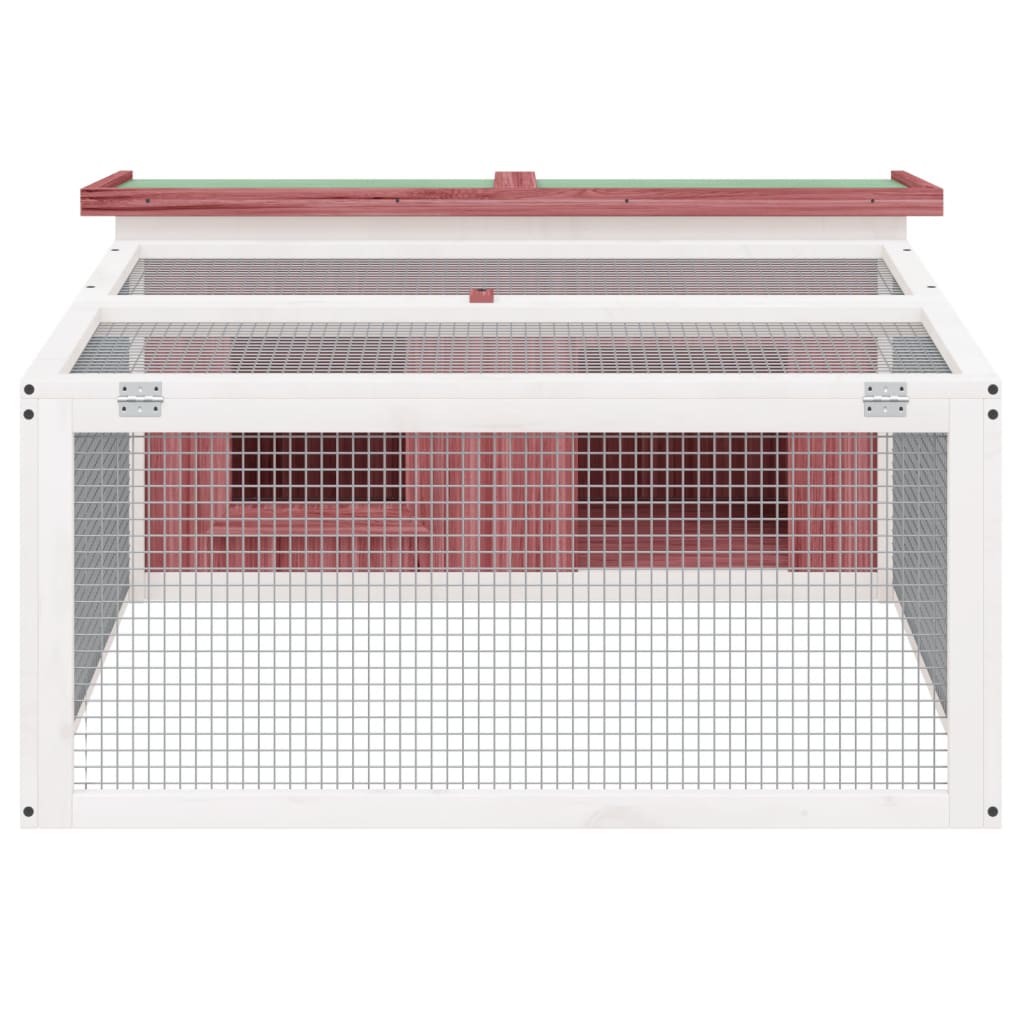 Rabbit Hutch Mocha 117,5x97x47,5 cm Solid Wood Pine