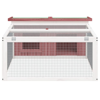 Rabbit Hutch Mocha 117,5x97x47,5 cm Solid Wood Pine