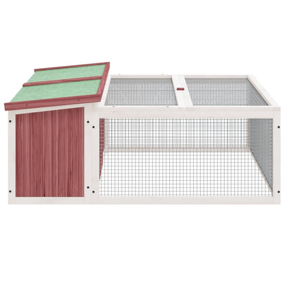 Rabbit Hutch Mocha 117,5x97x47,5 cm Solid Wood Pine