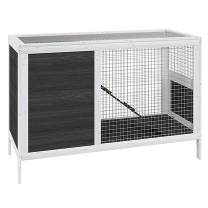 Rabbit Hutch Grey 103x44x69,5 cm Solid Wood Pine