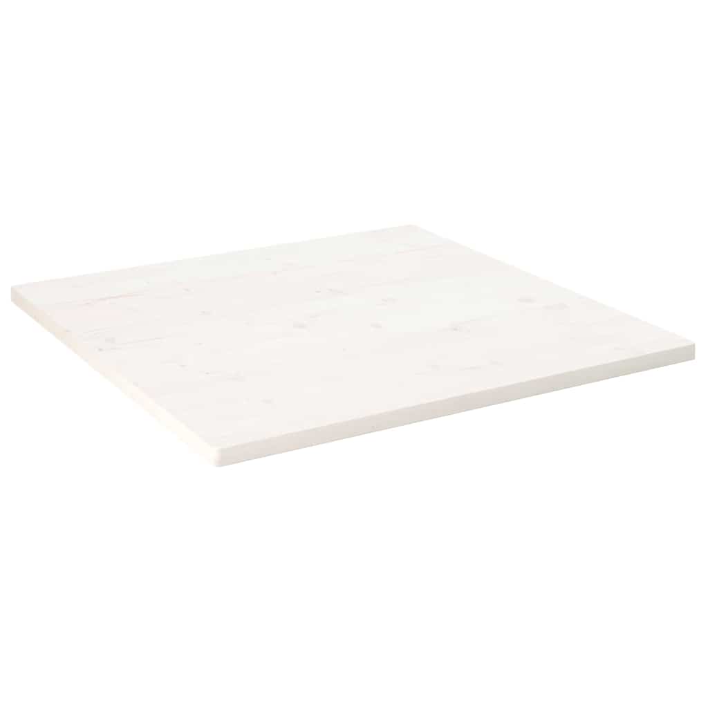 Table Top | White | Solid pine wood | 80x80 cm | Rounded corners surface