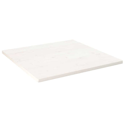 Table Top | White | Solid pine wood | 80x80 cm | Rounded corners surface