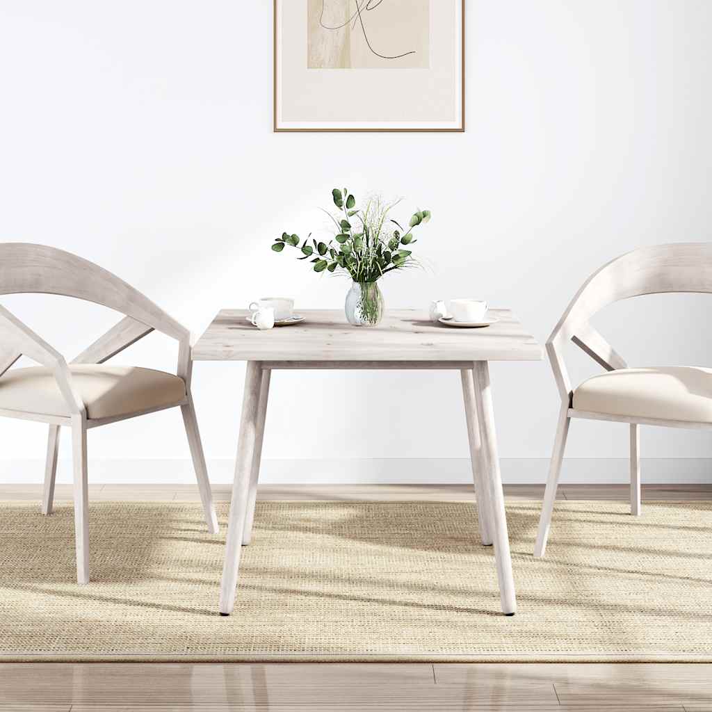 Table Top | White | Solid pine wood | 80x80 cm | Rounded corners surface