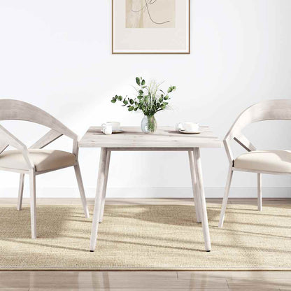 Table Top | White | Solid pine wood | 80x80 cm | Rounded corners surface