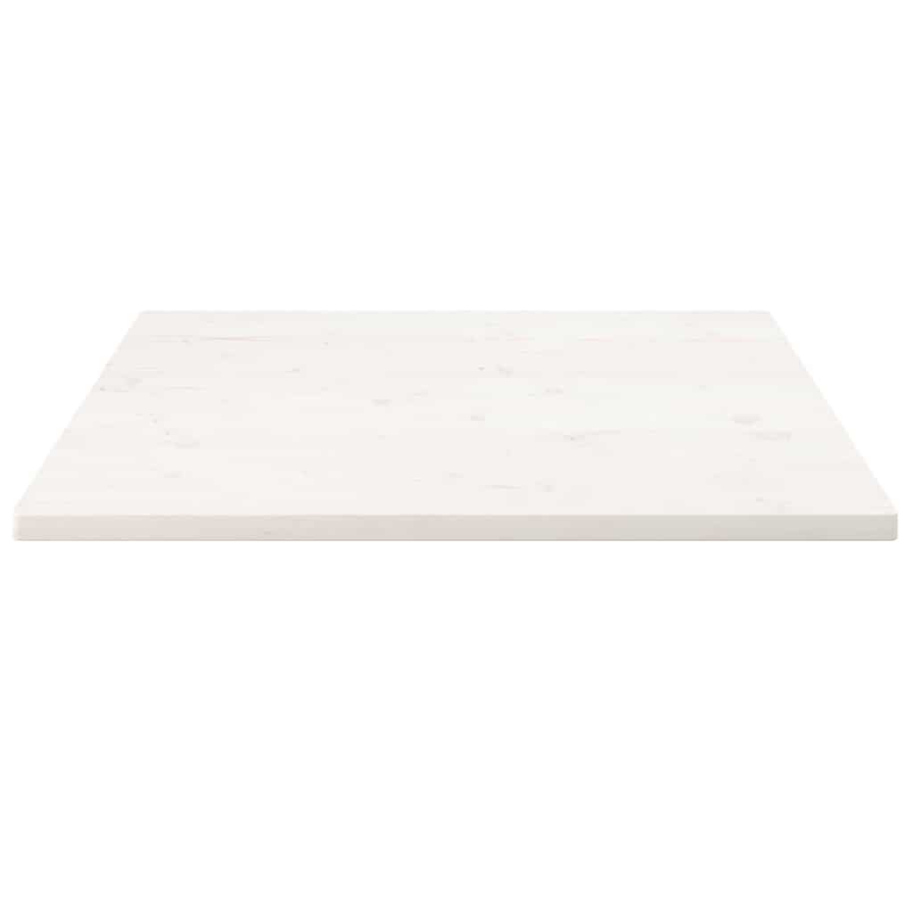Table Top | White | Solid pine wood | 80x80 cm | Rounded corners surface