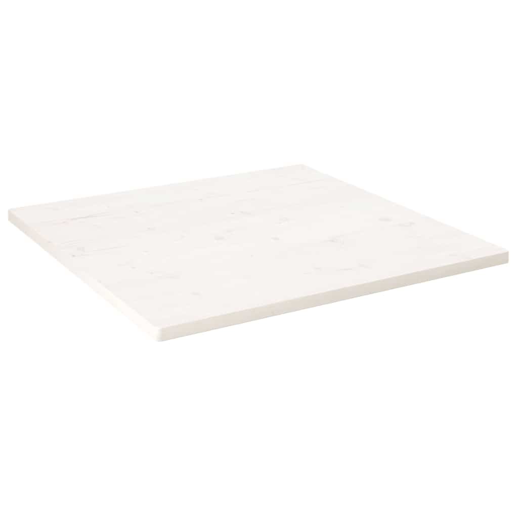 Table Top White 90x90x2.5 cm Solid Wood Pine Square