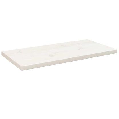 Table Top White 80x40x2.5 cm Solid Wood Pine Rectangular