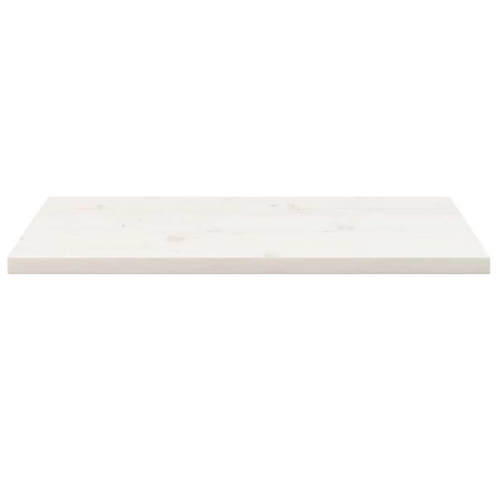 Table Top White 80x40x2.5 cm Solid Wood Pine Rectangular