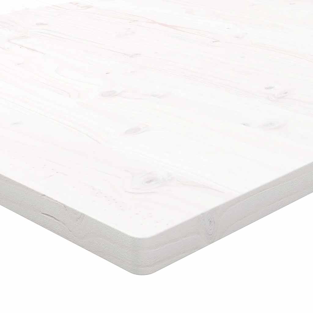 Table Top White 80x40x2.5 cm Solid Wood Pine Rectangular