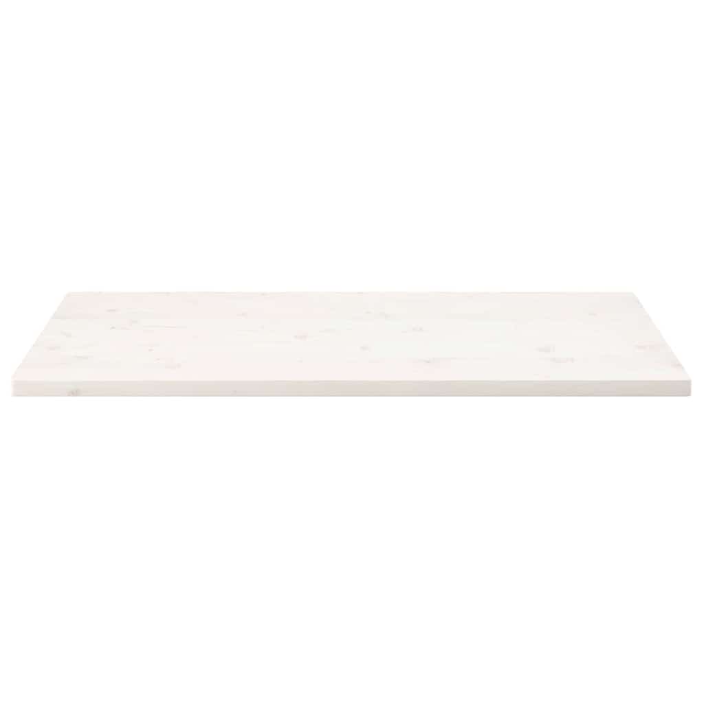 Table Top White 100x50x2.5 cm Solid Wood Pine Rectangular