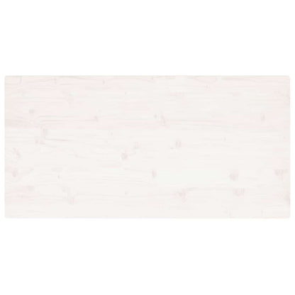 Table Top White 100x50x2.5 cm Solid Wood Pine Rectangular
