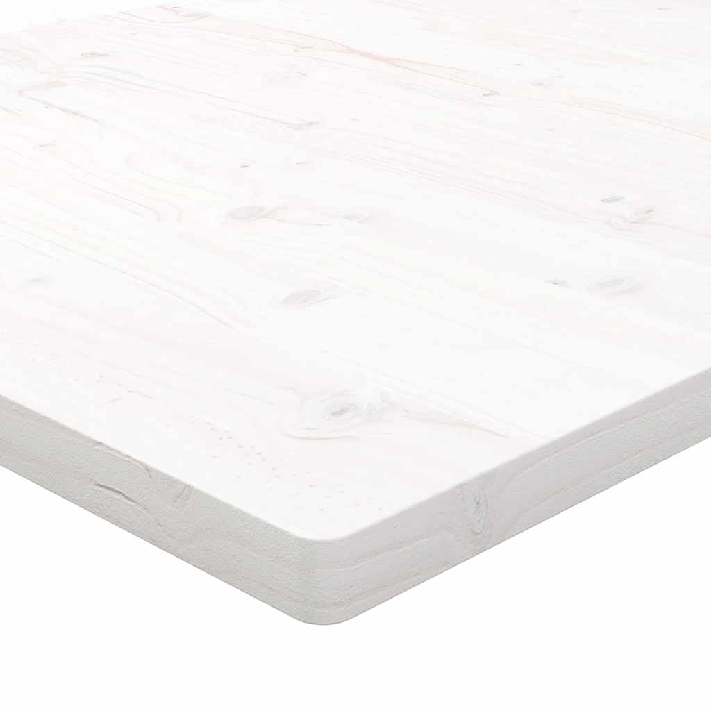 Table Top White 100x50x2.5 cm Solid Wood Pine Rectangular