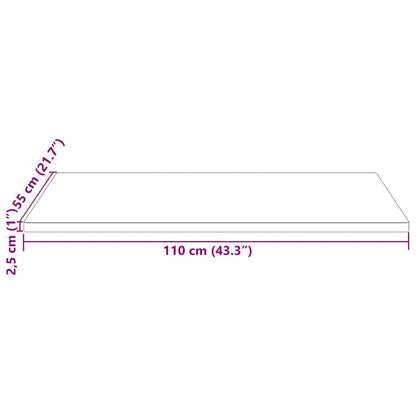 Table Top White 110x55x2.5 cm Solid Wood Pine Rectangular