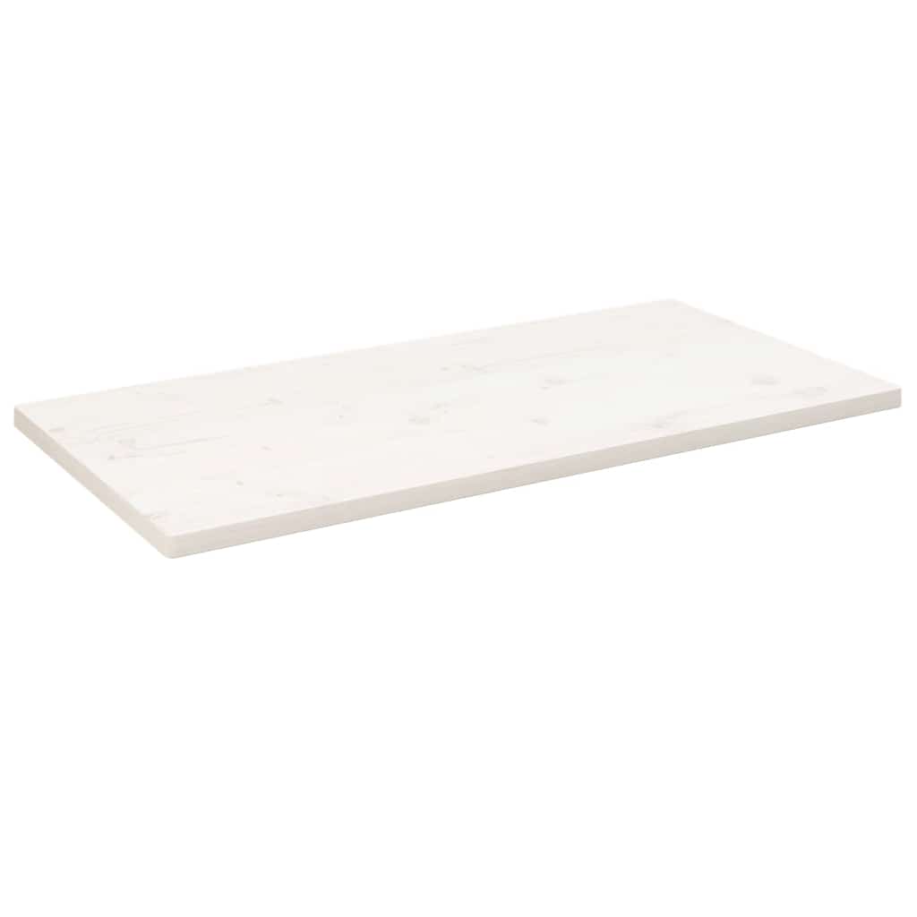 Table Top White 110x60x2.5 cm Solid Wood Pine Rectangular
