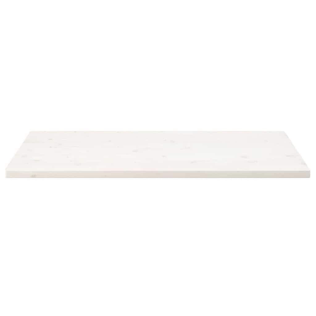 Table Top White 110x60x2.5 cm Solid Wood Pine Rectangular