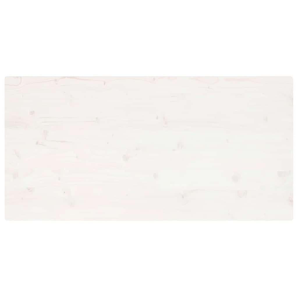 Table Top White 110x60x2.5 cm Solid Wood Pine Rectangular