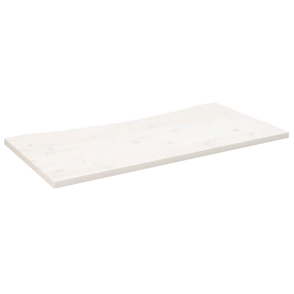 Desk Top White 110x60x2,5 cm Solid Wood Pine
