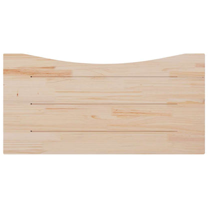 Desk Top White 110x60x2,5 cm Solid Wood Pine