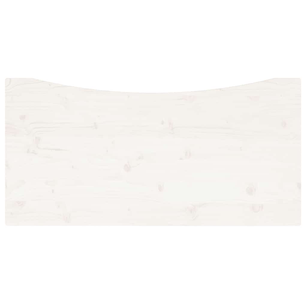 Desk Top White 110x60x2,5 cm Solid Wood Pine