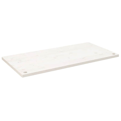 Desk Top White 110x55x2,5 cm Solid Wood Pine