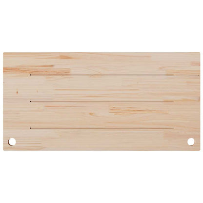 Desk Top White 110x55x2,5 cm Solid Wood Pine