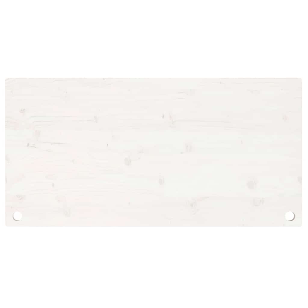 Desk Top White 110x55x2,5 cm Solid Wood Pine