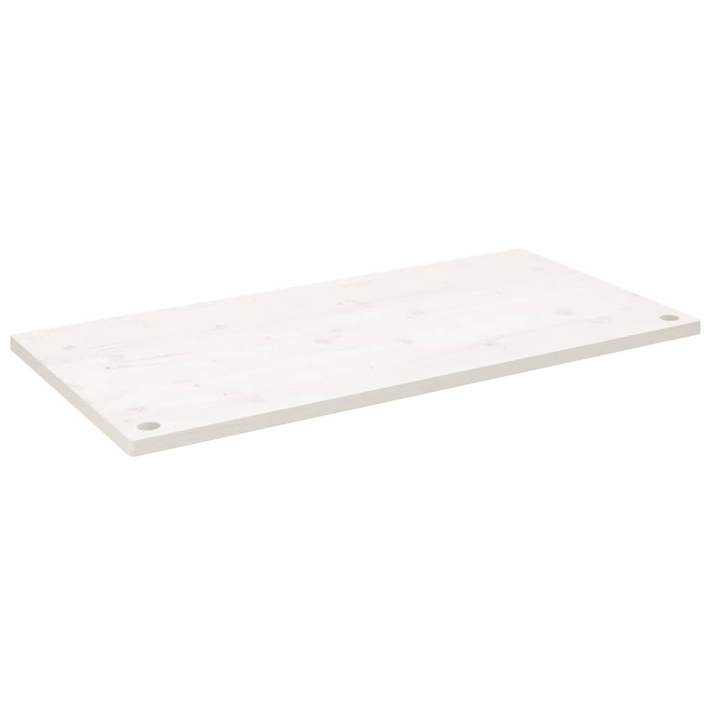 Desk Top White 100x60x2,5 cm Solid Wood Pine