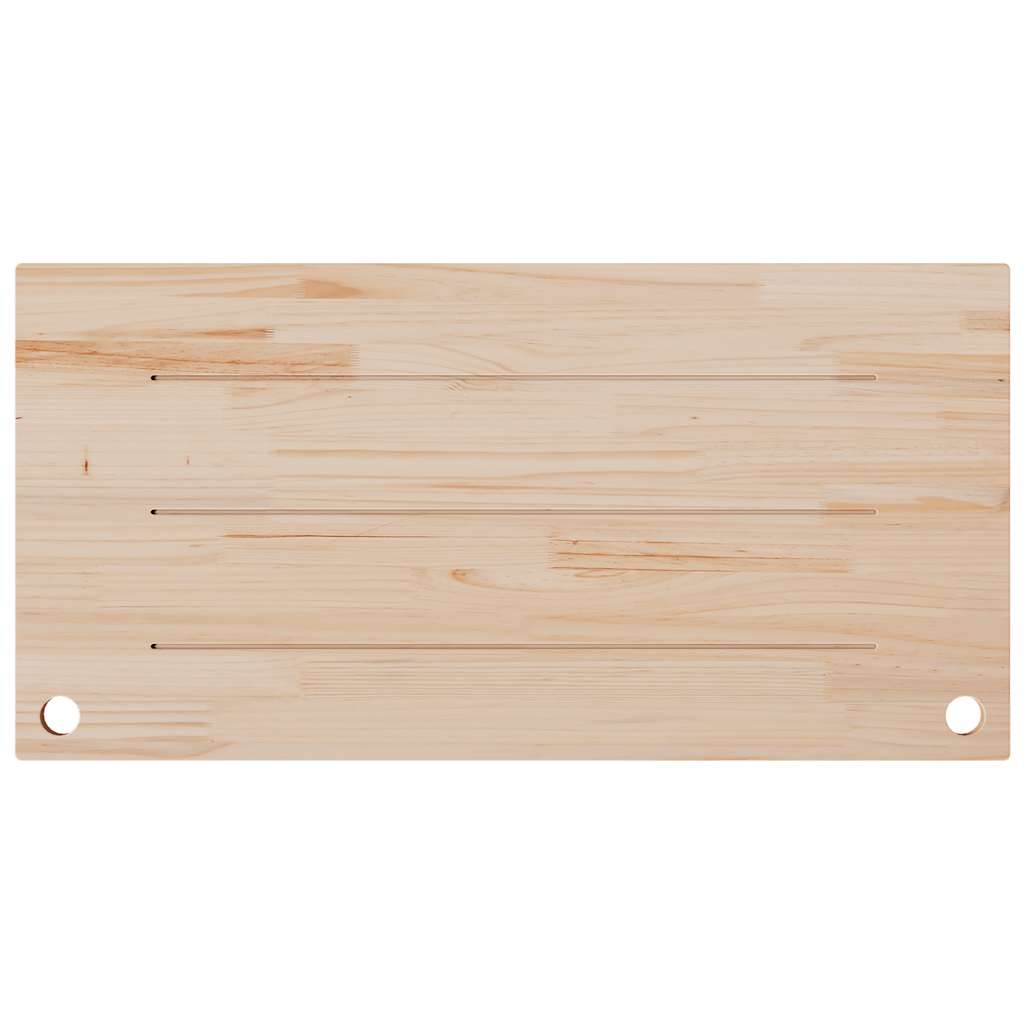 Desk Top White 100x60x2,5 cm Solid Wood Pine