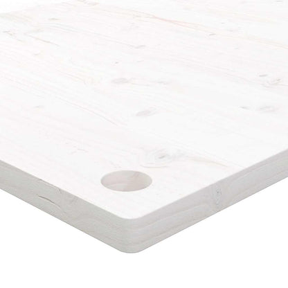 Desk Top White 110x60x2,5 cm Solid Wood Pine