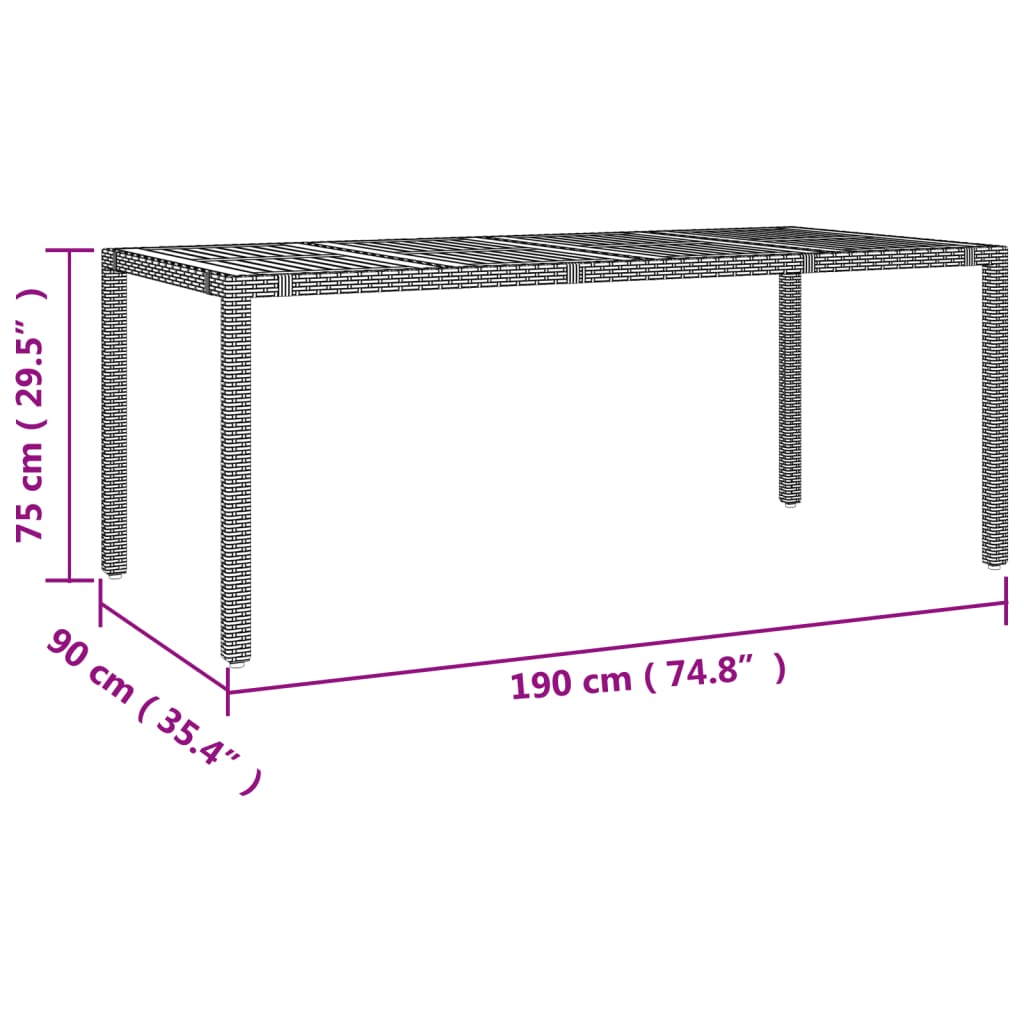 Garden Dining Set | Black