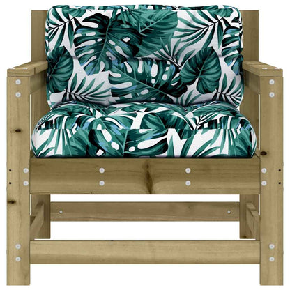Garden Chairs with Cushions 2 pcs Impregnated Wood Pine