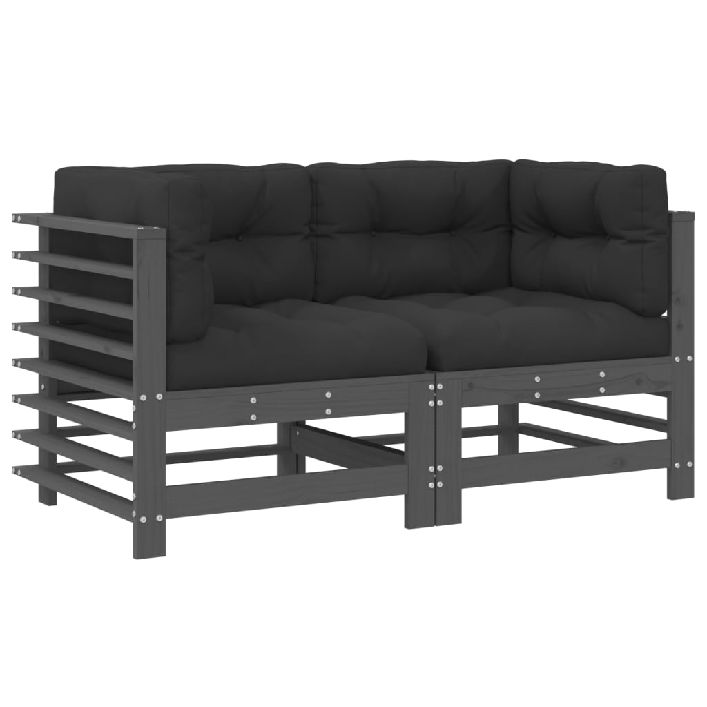 Corner Sofa | Grey | Solid pine wood, Plywood, Oxford fabric, PP cotton