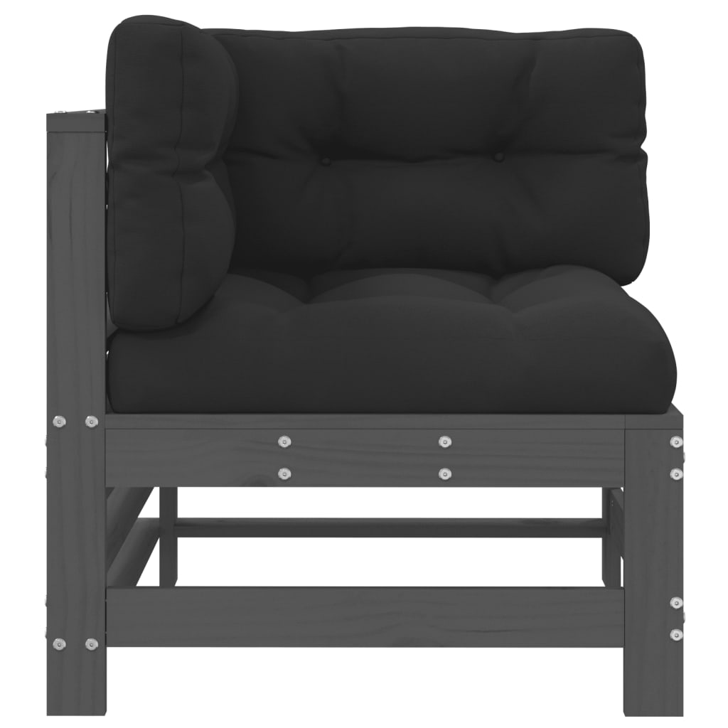 Corner Sofa | Grey | Solid pine wood, Plywood, Oxford fabric, PP cotton