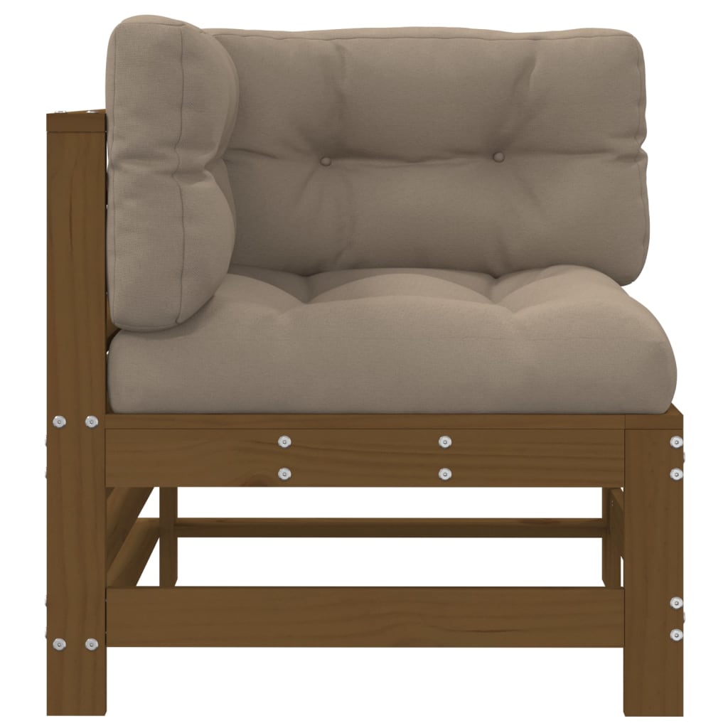 Corner Sofa | Honey Brown | Solid pine wood | Medium | Modular
