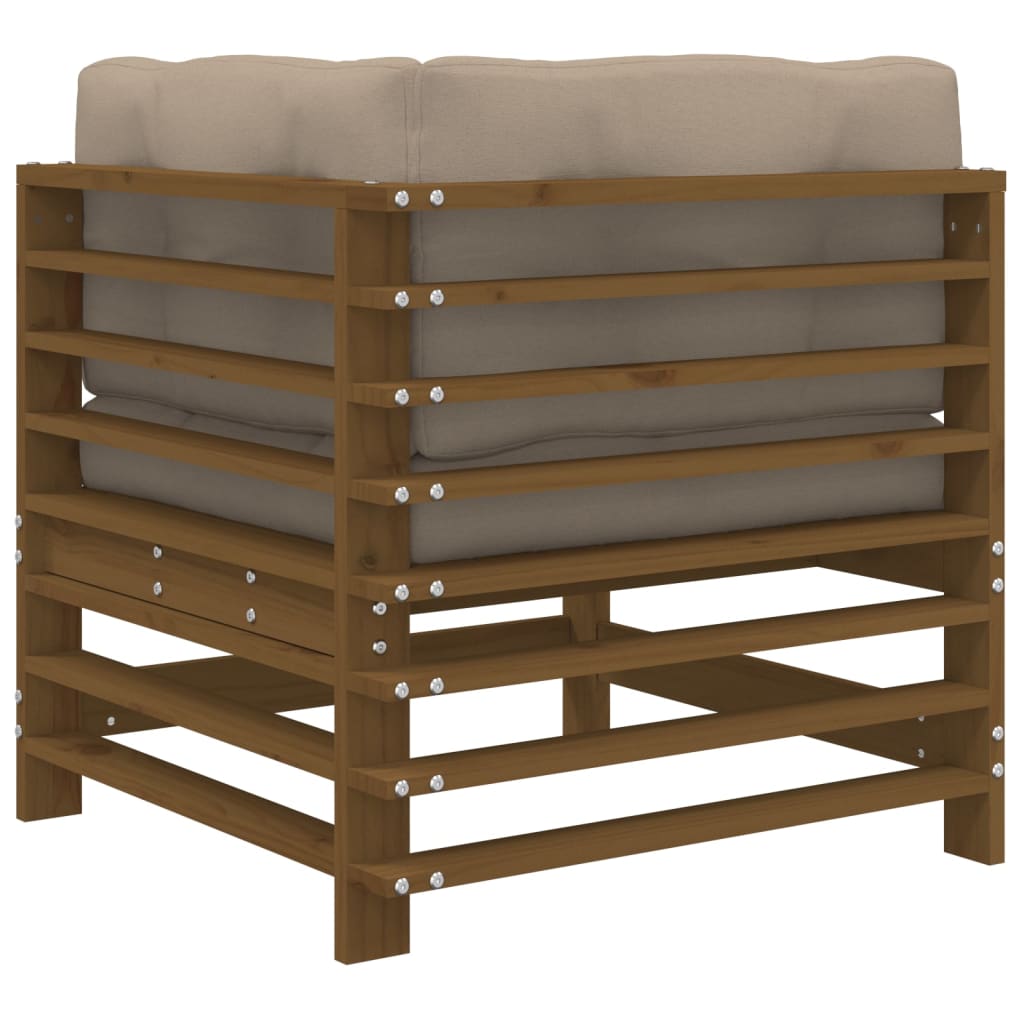 Corner Sofa | Honey Brown | Solid pine wood | Medium | Modular