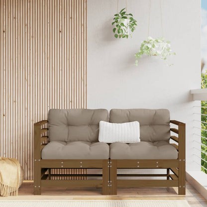 Corner Sofa | Honey Brown | Solid pine wood | Medium | Modular