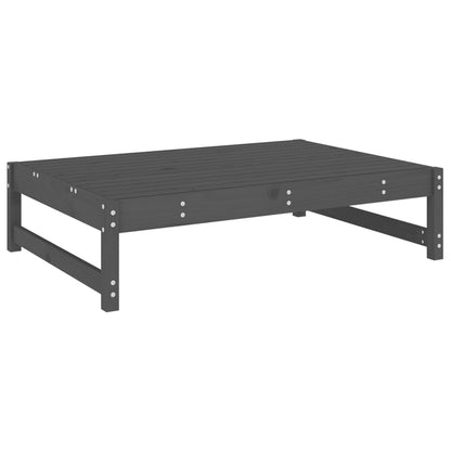 Garden Footstool Grey 120x80 cm Solid Wood Pine